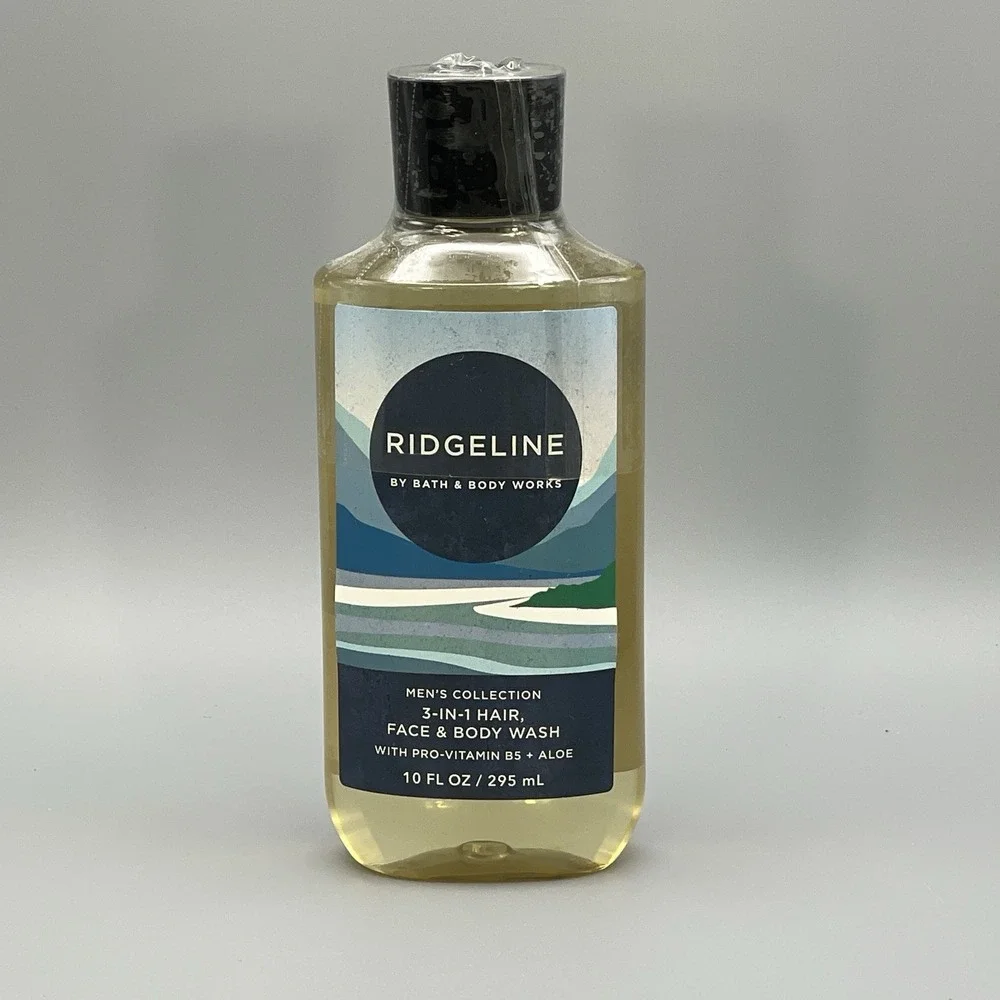 Men's Bath & Body Works Collection 3-in-1 Hair Face Body Wash RIDGELINE 10 Fl Oz
